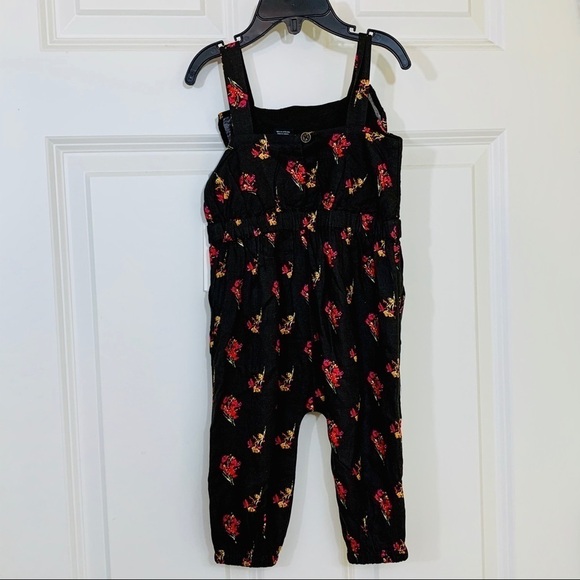 Something Navy || NWT Nordstrom Black Floral Jumper 9 months - Picture 7 of 7